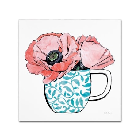 Beth Grove 'Floral Teacups II' Canvas Art,18x18